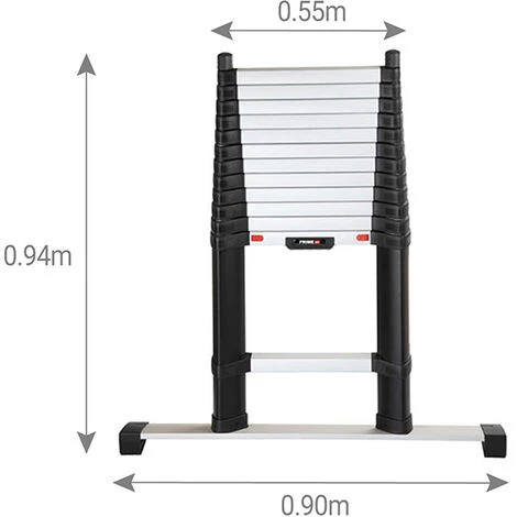 LEITER EXPERTEN - MATISERE Teleskopleiter 4,10m TELESTEPS Mit Traverse, Aus Aluminium - TEL-70241WS 3 LEITER EXPERTEN - MATISERE Teleskopleiter 4,10m TELESTEPS Mit Traverse, Aus Aluminium - TEL-70241WS – Bild 3