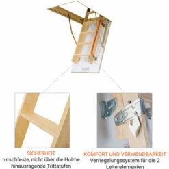 LEITER EXPERTEN - MATISERE Bodentreppe Holz - Deckenöffnung 60 X 120cm - LDK60120/280 -Leitern Verkaufsladen 10221842 4