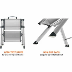 HAILO Klapptritt Für Profis - 2 Stufen - Maximale Arbeitshöhe 2.40m - 4310-100 8 HAILO Klapptritt Für Profis - 2 Stufen - Maximale Arbeitshöhe 2.40m - 4310-100 -Leitern Verkaufsladen 10221879 4