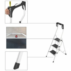 HAILO Trittleiter 3 Stufen Avec Garde-corps - 4343-011 -Leitern Verkaufsladen 10221881 4