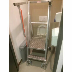 STEHLEITER EXPERTEN - MATISERE Mobile Podestleiter Klappbar 2 Stufen - Maximale Arbeitshöhe 2.50m - PAM2 -Leitern Verkaufsladen 10378195 4