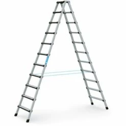 Zarges Comfortstep B Stehleiter Mit Gepolsterter Stufen-Vorderkante 2x11 Stufen