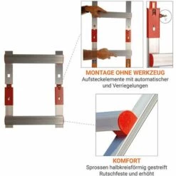 LEITER EXPERTEN - MATISERE Steckbare Alu Dachleiter 4.48m, Sprossenabstand 28cm Und Firstbügel - HIMMELSBACH - HIM4538/280/448 9 LEITER EXPERTEN - MATISERE Steckbare Alu Dachleiter 4.48m, Sprossenabstand 28cm Und Firstbügel - HIMMELSBACH - HIM4538/280/448 -Leitern Verkaufsladen 12075604 5