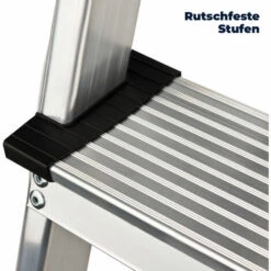 Flexilife Aluminium Tritt / Leiter Trittleiter Klapptritt 2 X 3 Stufen Bis 150 Kg Belastbar, Höhe: Ca. 60 Cm -Leitern Verkaufsladen 12134865 3