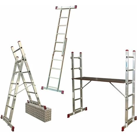 "KRAUSE SYSTEMS" Krause Corda Alu Leiter-Gerüst Multigerüst Stehleiter 2x6 Sprossen Klappleiter 1 "KRAUSE SYSTEMS" Krause Corda Alu Leiter-Gerüst Multigerüst Stehleiter 2x6 Sprossen Klappleiter