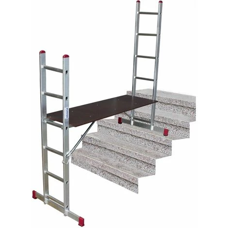 "KRAUSE SYSTEMS" Krause Corda Alu Leiter-Gerüst Multigerüst Stehleiter 2x6 Sprossen Klappleiter 4 "KRAUSE SYSTEMS" Krause Corda Alu Leiter-Gerüst Multigerüst Stehleiter 2x6 Sprossen Klappleiter – Bild 4