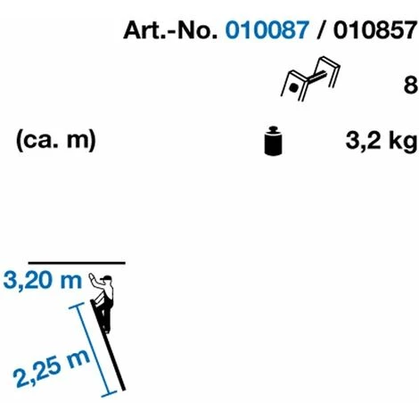 "KRAUSE SYSTEMS" Krause Corda Alu Anlegeleiter 1x8 Tritte Leiter Mehrzweckleiter Vielzweckleiter 5 "KRAUSE SYSTEMS" Krause Corda Alu Anlegeleiter 1x8 Tritte Leiter Mehrzweckleiter Vielzweckleiter – Bild 5
