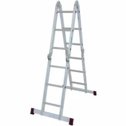 "KRAUSE SYSTEMS" Krause Corda Aluleiter 4in1 Multifunktion 4x3 Mehrzweckleiter Mit Plattform-Set