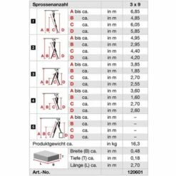 "KRAUSE SYSTEMS" Krause Tribilo Aluleiter 6,9m 3x9 Vielzweckleiter Multifunktionsleiter 3-teilig 7 "KRAUSE SYSTEMS" Krause Tribilo Aluleiter 6,9m 3x9 Vielzweckleiter Multifunktionsleiter 3-teilig -Leitern Verkaufsladen 12201360 3
