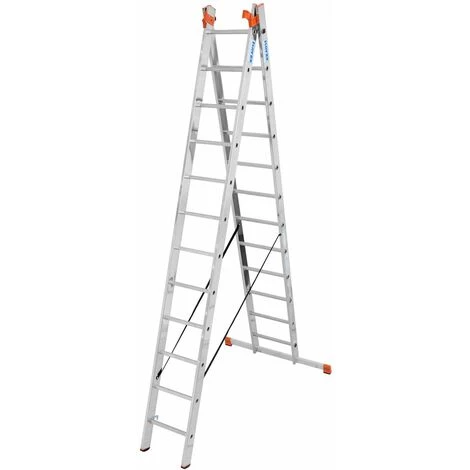 "KRAUSE SYSTEMS" Krause Tribilo Alu Vielzweckleiter Mehrzweckleiter 3-teilig 3x12 Sprossen Leiter 2 "KRAUSE SYSTEMS" Krause Tribilo Alu Vielzweckleiter Mehrzweckleiter 3-teilig 3x12 Sprossen Leiter – Bild 2