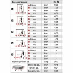 "KRAUSE SYSTEMS" Krause Tribilo Alu Vielzweckleiter Mehrzweckleiter 3-teilig 3x12 Sprossen Leiter 9 "KRAUSE SYSTEMS" Krause Tribilo Alu Vielzweckleiter Mehrzweckleiter 3-teilig 3x12 Sprossen Leiter -Leitern Verkaufsladen 12201361 5