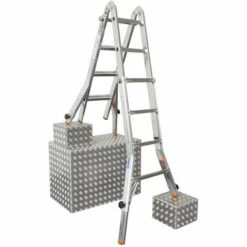 "KRAUSE SYSTEMS" Krause Televario Alu Teleskopleiter Mehrzweckleiter 4x4 Sprossen Treppenleiter