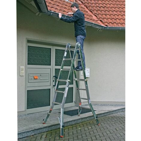 "KRAUSE SYSTEMS" Krause Televario Alu Teleskopleiter Mehrzweckleiter 4x4 Sprossen Treppenleiter 2 "KRAUSE SYSTEMS" Krause Televario Alu Teleskopleiter Mehrzweckleiter 4x4 Sprossen Treppenleiter – Bild 2