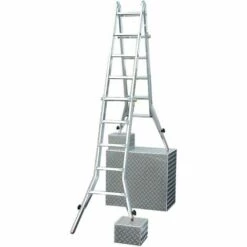 KRAUSE SYSTEMS Krause Televario Alu Teleskopleiter Mehrzweckleiter 4x5 Sprossen Gelenkleiter