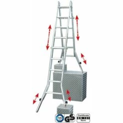 KRAUSE SYSTEMS Krause Televario Alu Teleskopleiter Mehrzweckleiter 4x5 Sprossen Gelenkleiter -Leitern Verkaufsladen 12201366 3