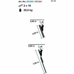 "KRAUSE SYSTEMS" Krause Corda Alu Anlegeleiter 7,85 M Teleskopleiter Schiebeleiter Seilzugleiter -Leitern Verkaufsladen 12205079 3