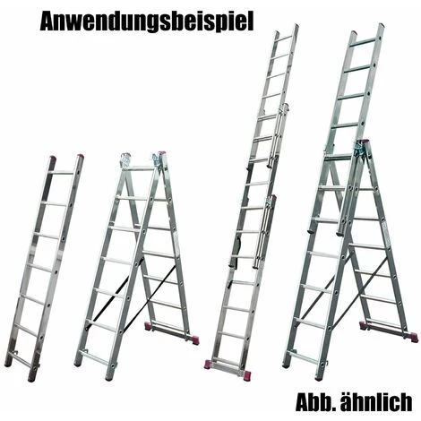 KRAUSE SYSTEMS Krause Corda Alu Vielzweckleiter Treppenleiter 3 X 6 3,65 M Mehrzweckleiter 4 KRAUSE SYSTEMS Krause Corda Alu Vielzweckleiter Treppenleiter 3 X 6 3,65 M Mehrzweckleiter – Bild 4