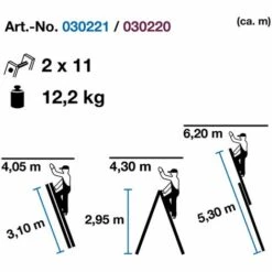 KRAUSE SYSTEMS Krause Corda Aluleiter 5,3m 2x11 Multifunktionsleiter Vielzweckleiter Mehrzweck -Leitern Verkaufsladen 12206279 4