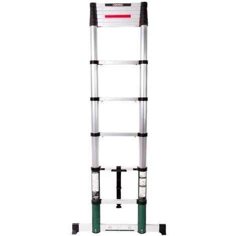 VONROC Profi Teleskopleiter 3,2 Meter, Gemäß DEKRA-Zertifizierung Und EN 131, Sehr Robust Gebaut Und Montiert Für Ihre Sicherheit – Mit Softclose-System Und Querträger Für Zusätzliche Stabilität 5 VONROC Profi Teleskopleiter 3,2 Meter, Gemäß DEKRA-Zertifizierung Und EN 131, Sehr Robust Gebaut Und Montiert Für Ihre Sicherheit – Mit Softclose-System Und Querträger Für Zusätzliche Stabilität – Bild 5
