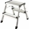 Flexilife Aluminium Tritt / Leiter Trittleiter Klapptritt 2 X 2 Stufen Bis 150 Kg Belastbar, Höhe: Ca. 40 Cm