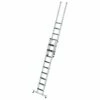 G&UUML;NZBURGER STEIGTECHNIK Günzburger Stufen-Schiebeleiter Mit Nivello-Traverse 2-teilig Clip-step R13 9+6 Stufen