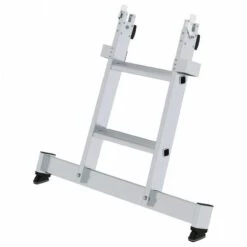 G&UUML;NZBURGER STEIGTECHNIK Günzburger Stufen-Glasreinigerleiter Mit Nivello-Traverse, 2-stufiges Unterteil