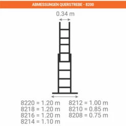 LEITER EXPERTEN - MATISERE Schiebleiter 3.83 Gefaltete Größe / 2.41m Gefaltete - 8208 -Leitern Verkaufsladen 13696354 4