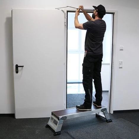 Jumbo® Arbeitsplattform Aluminium Holz 100 X 30 Cm Plattform- Höhe 0,30 M Klappbar Treppe Tritt Montage- Arbeitsbühne 2 Jumbo® Arbeitsplattform Aluminium Holz 100 X 30 Cm Plattform- Höhe 0,30 M Klappbar Treppe Tritt Montage- Arbeitsbühne – Bild 2