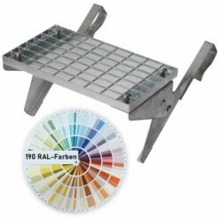 TOPLEITER Dachtritt-Set 42x25cm, Klemm-Montage, Verzinkt