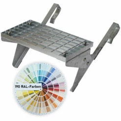 TOPLEITER Dachtritt-Set 42x25cm Für Großflächenziegel Ab 44cm Ziegellänge, Klemm-Montage, RAL-Farben