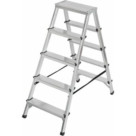 BRENNENSTUHL Doppelstufenleiter Aluminium 2x5 Stufen Höhe Stehleiter 1.04m 1 BRENNENSTUHL Doppelstufenleiter Aluminium 2x5 Stufen Höhe Stehleiter 1.04m