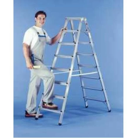 BRENNENSTUHL Doppelstufenleiter Aluminium 2x5 Stufen Höhe Stehleiter 1.04m 2 BRENNENSTUHL Doppelstufenleiter Aluminium 2x5 Stufen Höhe Stehleiter 1.04m – Bild 2