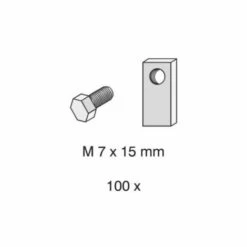 Hofe Schrauben - Mit Spezialmuttern - M 7 X 15 Mm, VE 100 Stk
