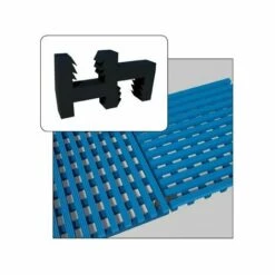 JUSTRITE Notrax Verbinder, Schwarz - Für Antirutschmatte - Für 90°-Anschluss Verbinder