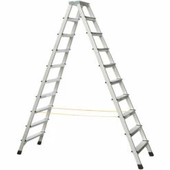 ZARGES Profi-Stufenleiter, Eloxiert - Beidseitig Begehbar, 2 X 3 Stufen -Leitern Verkaufsladen 15626960 5