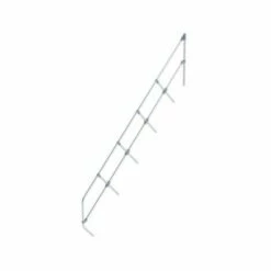 GUENZBURGER STEIGTECHNIK Zweites Geländer - Für Industrietreppe, Neigungswinkel 45° - 14 Stufen Geländer