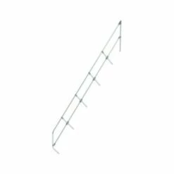 GUENZBURGER STEIGTECHNIK Zweites Geländer - Für Industrietreppe, Neigungswinkel 45° - 16 Stufen Geländer