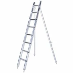 ILLER LEITER Iller Obstbaumleiter 4,95m AH, 1-teilig Mit Stützen Und 14 Sprossen