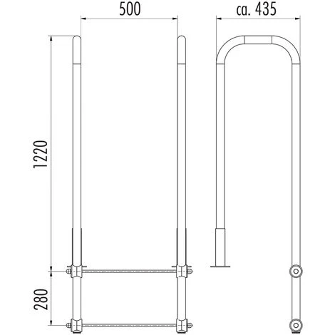 HAILO PROFESSIONAL Hailo Ausstiegsholmbügel Paar Für Steigleitern AHB-L Aus Aluminium Für Leiterhom 72x25mm 2 HAILO PROFESSIONAL Hailo Ausstiegsholmbügel Paar Für Steigleitern AHB-L Aus Aluminium Für Leiterhom 72x25mm – Bild 2