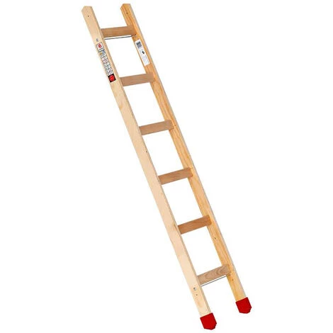 Euroline Holz Sprossenanlegeleiter Inkl. 2 Rutschsichere Leiterfüße 6 Sprossen 1 Euroline Holz Sprossenanlegeleiter Inkl. 2 Rutschsichere Leiterfüße 6 Sprossen
