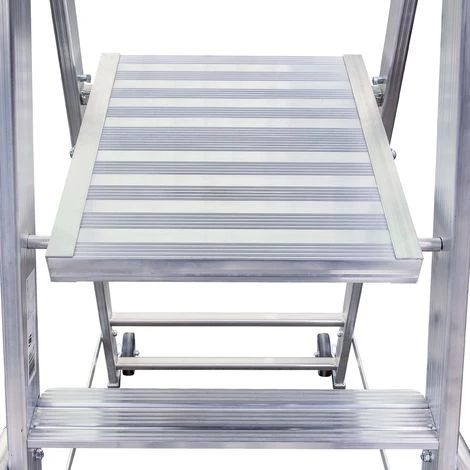 Euroline Premium 32677 Stufenstehleiter Mit Großer Standplattform 4 Stufen 2 Euroline Premium 32677 Stufenstehleiter Mit Großer Standplattform 4 Stufen – Bild 2