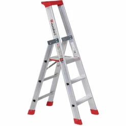 Euroline Premium 32577 Stufenstehleiter Mit Sicherheitsbrücke 3 Stufen