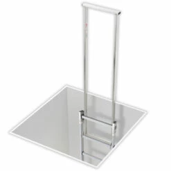 HAILO PROFESSIONAL Hailo Zweihom- Einstiegshilfe Versenkbar 400mm Lichte Weite Aus Edelstahl 1.4571 / ASTM 3169ti Zur Montage Am Leiterholm 40x20mm