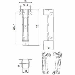 HAILO PROFESSIONAL Hailo Führungshülse Typ ECONORM Aus Edelstahl 50x50mm, Wandabstand 180mm