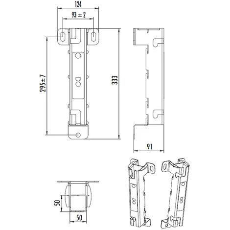HAILO PROFESSIONAL Hailo Führungshülse Typ ECONORM Aus Edelstahl 50x50mm, Wandabstand 180mm 1 HAILO PROFESSIONAL Hailo Führungshülse Typ ECONORM Aus Edelstahl 50x50mm, Wandabstand 180mm