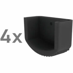 G&UUML;NZBURGER STEIGTECHNIK Günzburger Innenschuh Für Teleskopleiter 62x28mm 4 Stück