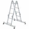 G&UUML;NZBURGER STEIGTECHNIK Günzburger Vielzweckleiter Mit Nivello® Traverse 2x2 + 2x3 Sprossen