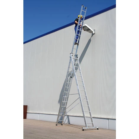 GÜNZBURGER STEIGTECHNIK Günzburger Mehrzweckleiter Mit Nivello® Traverse 3x12 Sprossen 5 GÜNZBURGER STEIGTECHNIK Günzburger Mehrzweckleiter Mit Nivello® Traverse 3x12 Sprossen – Bild 5