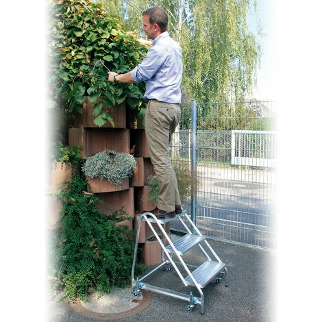 GÜNZBURGER STEIGTECHNIK Günzburger Stahl-Gitterrost Arbeitspodest 2 Stufen 2 GÜNZBURGER STEIGTECHNIK Günzburger Stahl-Gitterrost Arbeitspodest 2 Stufen – Bild 2