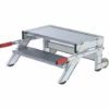 G&UUML;NZBURGER STEIGTECHNIK Günzburger Arbeitspodest Fahrbar Aluminium Geriffelt 800mm Stufenbreite 2 Stufen
